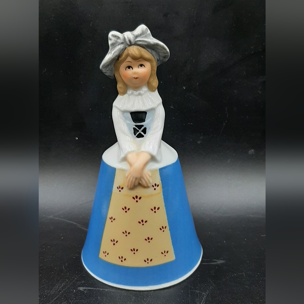 Vintage Schmid Bros French Girl Bells of the World Handpainted Made in Japan